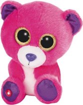 knuffelbeer Glubschis junior 15 cm pluche roze/paars