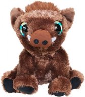 knuffelzwijn bruin 15 cm