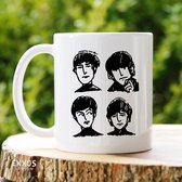 The Beatles Animation- Customized mokken en bekers - mokken met tekst - mokken - bekers - cadeautje - cadeau voor vrouw - cadeau vor man - keramiek servies - cadeautje voor haar - cadeautje v