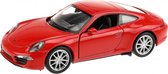 Porsche sportwagen rood 11 cm