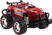 bigwheel politieauto 13 cm rood