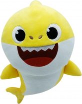 knuffel Baby Shark junior 20 cm polyester geel