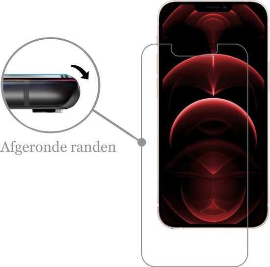 Protecteur d'écran avec "Bords arrondis" pour iPhone 13 Pro.