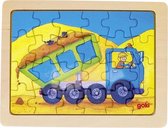 houten legpuzzel Kiepwagen 19 x 14,5 cm 24 stukjes