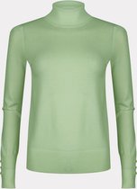 Esqualo sweater met turtle col - appelgroen maat XS