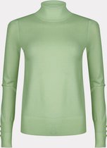 Esqualo sweater met turtle col - appelgroen maat XL
