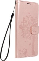 Forcell MEZZO Book case Geschikt voor IPHONE 13 PRO MAX boomstructuur roze