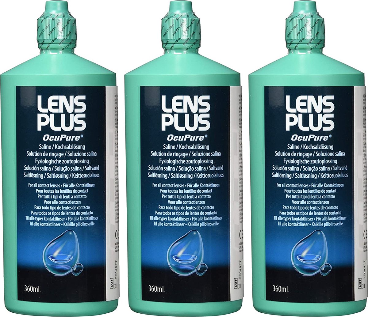 Amo LensPlus OcuPure lenzenvloeistof 3 x 360 ml - voordeelverpakking