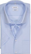 Seidensticker regular fit overhemd - korte mouw - lichtblauw - Strijkvrij - Boordmaat: 45