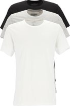 Calvin Klein Cotton Classics crew neck T-shirt (3-pack) - heren T-shirts O-hals - zwart - wit en grijs - Maat: L