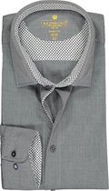 Redmond modern fit overhemd - structuur - antraciet (contrast) - Strijkvriendelijk - Boordmaat: 47/48