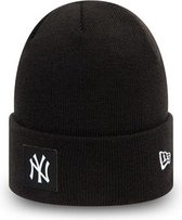 New Era New York Yankees Team Logo Black Cuff Beanie Muts