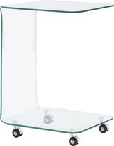 Salontafel 45x40x63 cm gehard glas