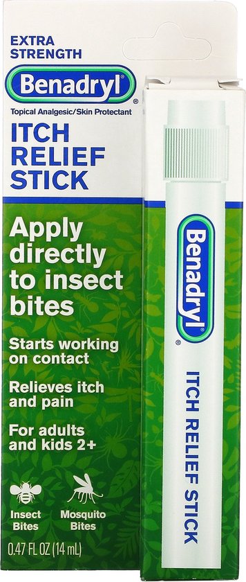 Benadryl, Itch Relief Stick, Extra Strength Jeuk crème Tegen buitenshuis jeuk -... | bol.com