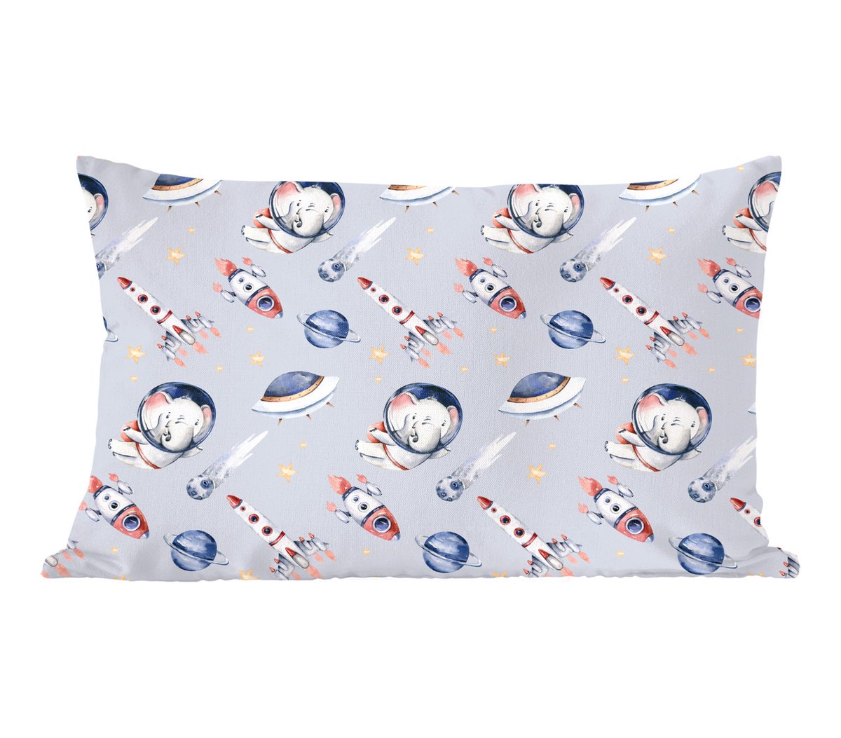 Sierkussens - Kussentjes Woonkamer - 60x40 cm - Patronen - Olifant - Raket - Jongens - Meisjes - Kinderen - Meiden
