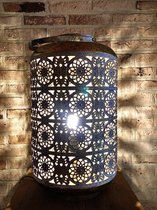 Old Gold Metal Lantern Table Lamp 50 cm hoog - tafellamp - vloerlamp - lamp industrieel - industriestijl - metaal Lamp - verlichting voor binnen - verlichting voor uw interieur - b