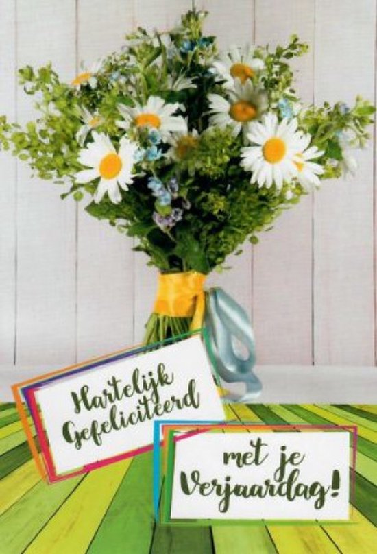 Politiek Mooi Fluisteren Hartelijk gefeliciteerd met je verjaardag! Een mooi boeket bloemen met  mooie... | bol.com