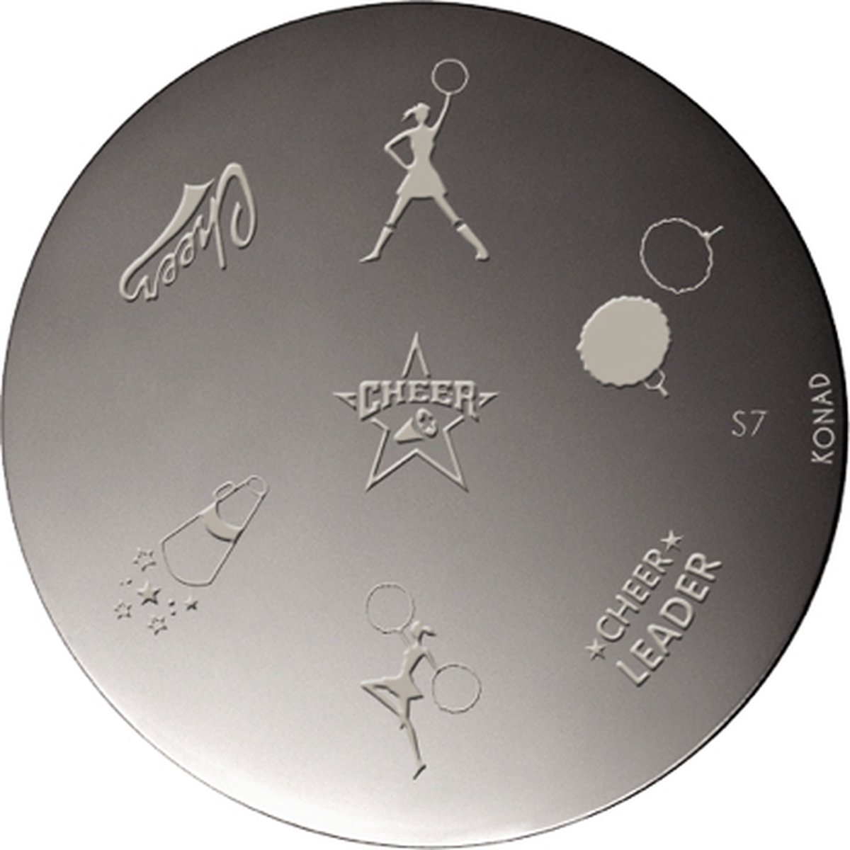 Goedkoopste Special KONAD nagelstempel S7 met 7 nagel figuurtjes ' CHEERLEADER '