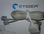 eTiger analoge telefoon kabel met splitter