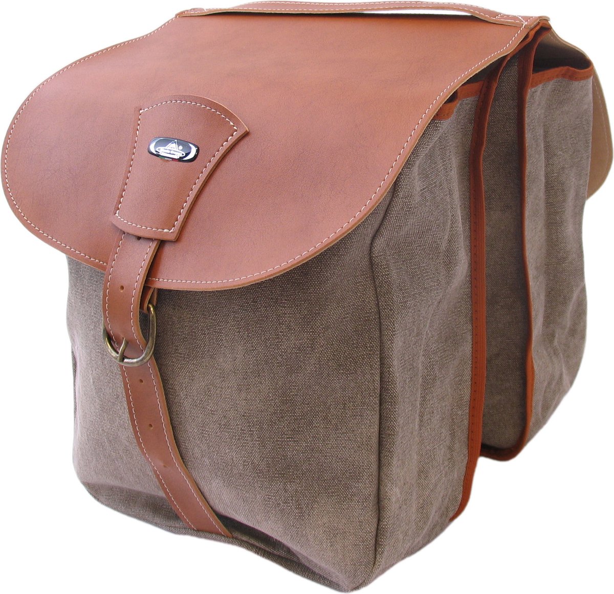 Dubbele Tas Selle Monte Grappa Country Canvas Cognac