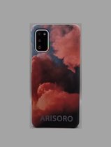 Arisoro Samsung Galaxy A41 hoesje - Backcover - Orange Smoke