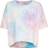 Only T-shirt Onlzoey Life Tie Dye Dnm Ss Tee Qyt 15200877 Dusty Turquoise Dames Maat - S