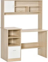 Nancy's Well Bay Bureautafel - Wit, Bruin - Spaanplaat - 47,24 cm x 60 cm x 62,99 cm