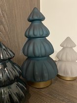 Light&Living - glazen KERSTBOMEN set (3st) - GROENm/groenh/offwhm - led verlichting