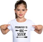 Promoted to Big Sister T-shirt – Grote Zus Tshirt – (Leeftijd: ca. 4-5 jaar)