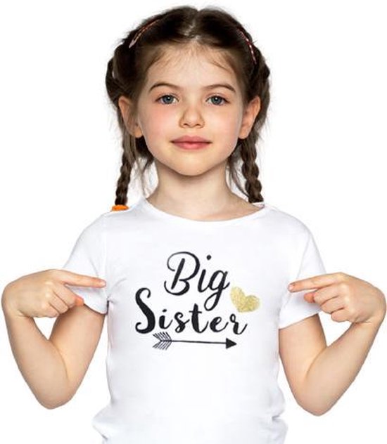 BIG SISTER T-shirt - Grote zus T-shirt - (Leeftijd ca. - jaar)