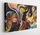 Onlinecanvas - Schilderij - Relaties In Serie Textuur. Art Horizontaal Horizontal - Multicolor - 80 X 60 Cm