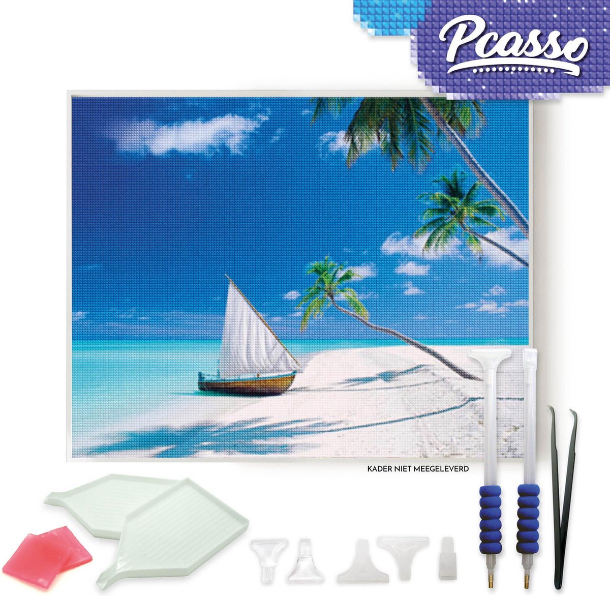 Pcasso ® Malediven - Diamond Painting - Incl. Veel Diamond Painting Accessoires - Diamond Painting Kinderen - Diamond Painting Dieren - Diamond painting volwassenen - 30x40 CM
