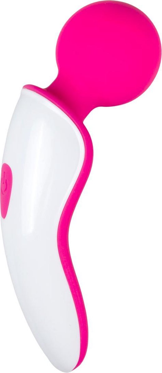 Goedkoopste EasyToys - Mini Wand Massager - Wand Massager - Oplaadbaar - Spatwaterdicht - Compact Model - Siliconen - Vibrators voor Vrouwen en Mannen - Sex Toys voor Vrouwen - Vibrators - Clitoris Stimulator - Roze en Wit
