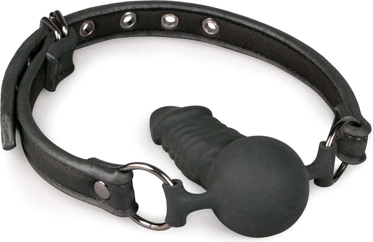 Goedkoopste EasyToys - Ball Gag met Siliconen Bal - Duurzaam - BDSM - BDSM Toys - Sex Toys voor Vrouwen en Mannen - Mondknevel - Balgag - Erotisch Spel - Zwart