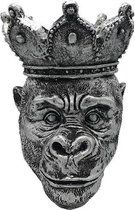 Deco4yourhome - Vaas - Bloempot- aap - Zilver
