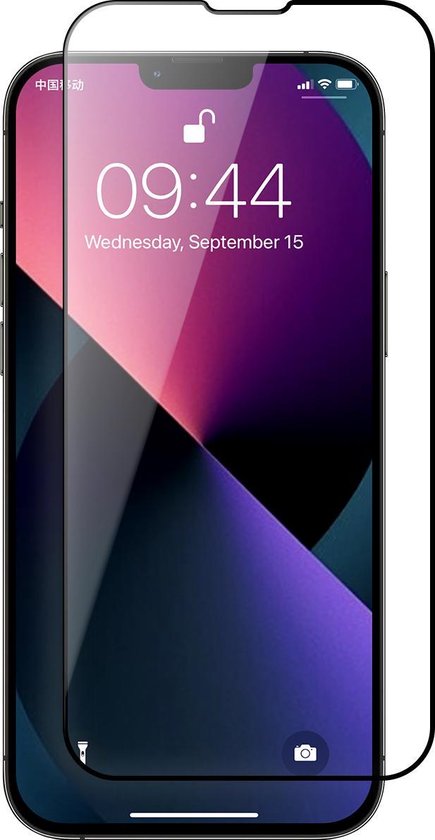 Coque iPhone 13 - Protecteur d'écran iPhone 13 - Siliconen - Coque iPhone 13 Zwart + Tempered Glass