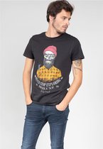 DEELUXE T-shirt met schedel TELLSON Charcoal