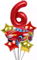 Ras Auto Ballonnen Voor 6rd Verjaardag Kits Folie & Giant Rood Nummer 6 Ballon Thema Verjaardagsfeestje Decoratie levert Voor Kinderen