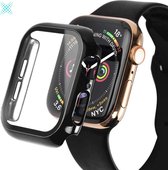 MY PROTECT® Apple Watch 4/5/6/SE 40mm Bescherm Case & Screenprotector In 1 - Apple Watch Hoesje - Bescherming iWatch - Hoogglans Zwart