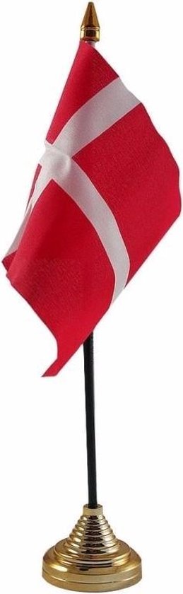2x drapeau de table danemark 10 x 15 cm avec support - Articles de fête/décorations drapeaux de Landen