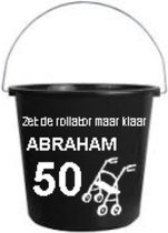 Poets - Emmer - 5 liter - Abraham 50 jaar - Rollator - Fopartikel - Sarah - Abraham - Spreukbord - Quotebord - Cadeau - Geschenk - Feest - Verjaardag - Kado - Kerst - 50