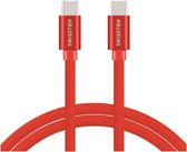 Swissten USB-C naar USB-C kabel voor o.a. Samsung - 1.2M - Rood