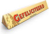 Toblerone L Chocoladereep - 360 gram - Boodschap "Gefeliciteerd" - Felicitatie - Chocolade cadeau