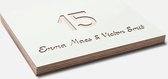 Houten Naambord 24x18 cm Wit – Naambord van hout voor buiten – Zelf ontwerpen – Verdiept gegraveerd – Modern Houten Naambordje Voordeur