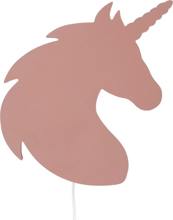 Houten wandlamp kinderkamer unicorn | Eenhoorn Terra roze | bol.com