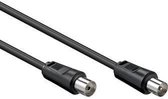 Premium Coax Kabel - Dubbel afgeschermd - IEC Coax Kabel voor TV - Zwart - 0.5 meter - Allteq