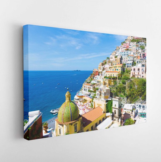 Positano, Amalfikust, Campania, Italië - Moderne kunst canvas - Horizontaal - 634022750 - Horizontal