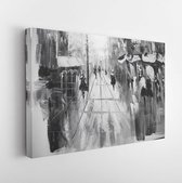 Zwart-wit schilderijen - Modern Art Canvas - Horizontaal - 225759757 - 115*75 Horizontal