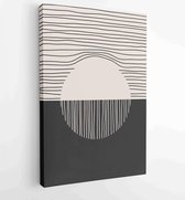 Zwart-wit organische vorm Art design voor poster, print, cover, behang, minimale en natuurlijke kunst aan de muur. 2 - Moderne schilderijen – Verticaal – 1868903713 - 40-30 Vertica