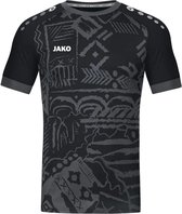 Jako Tropicana Shirt Korte Mouw Kinderen - Zwart / Antraciet